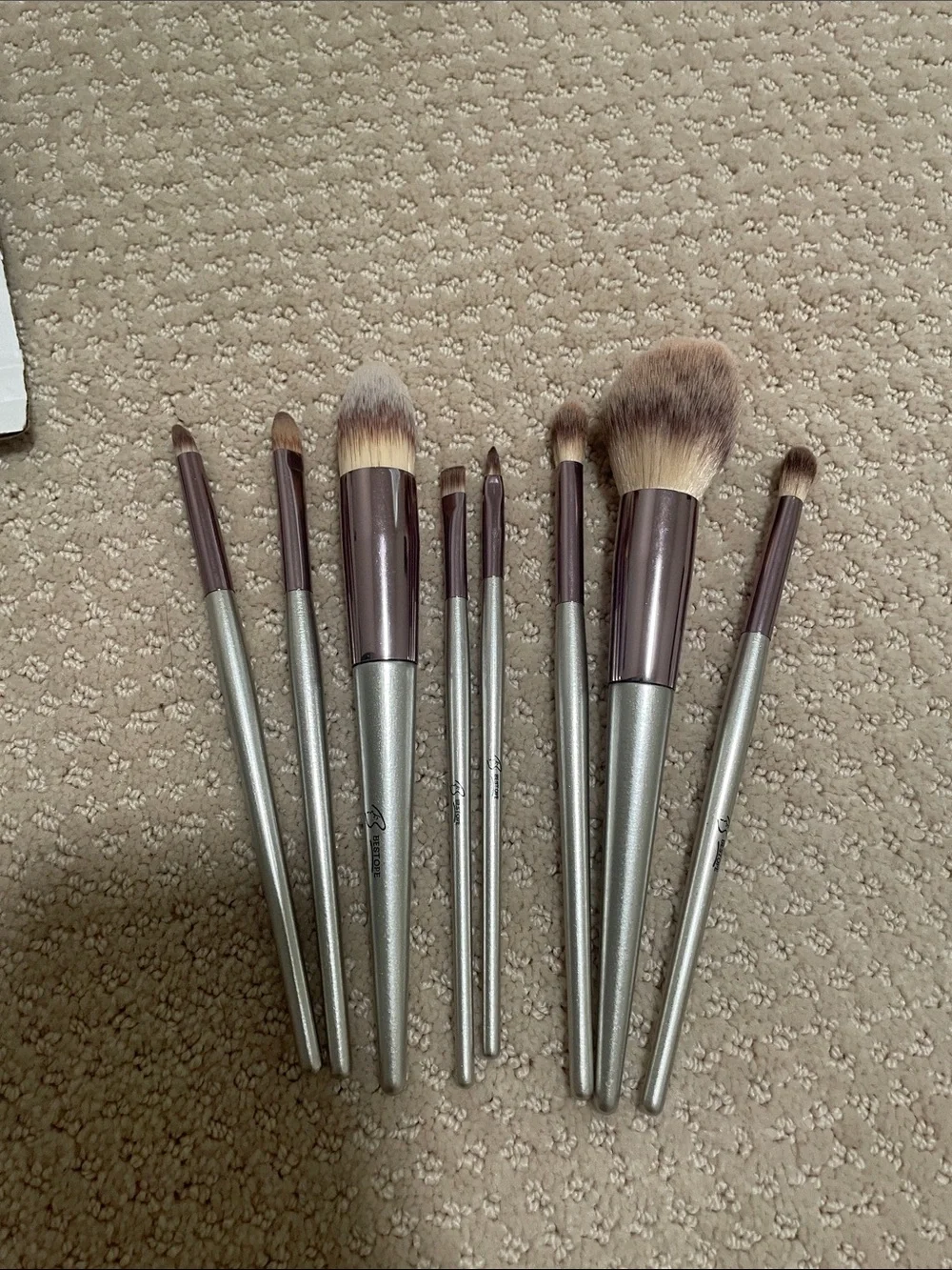 🖤5/$25 Silver Handle Makeup Brush Set - 8 Piece
